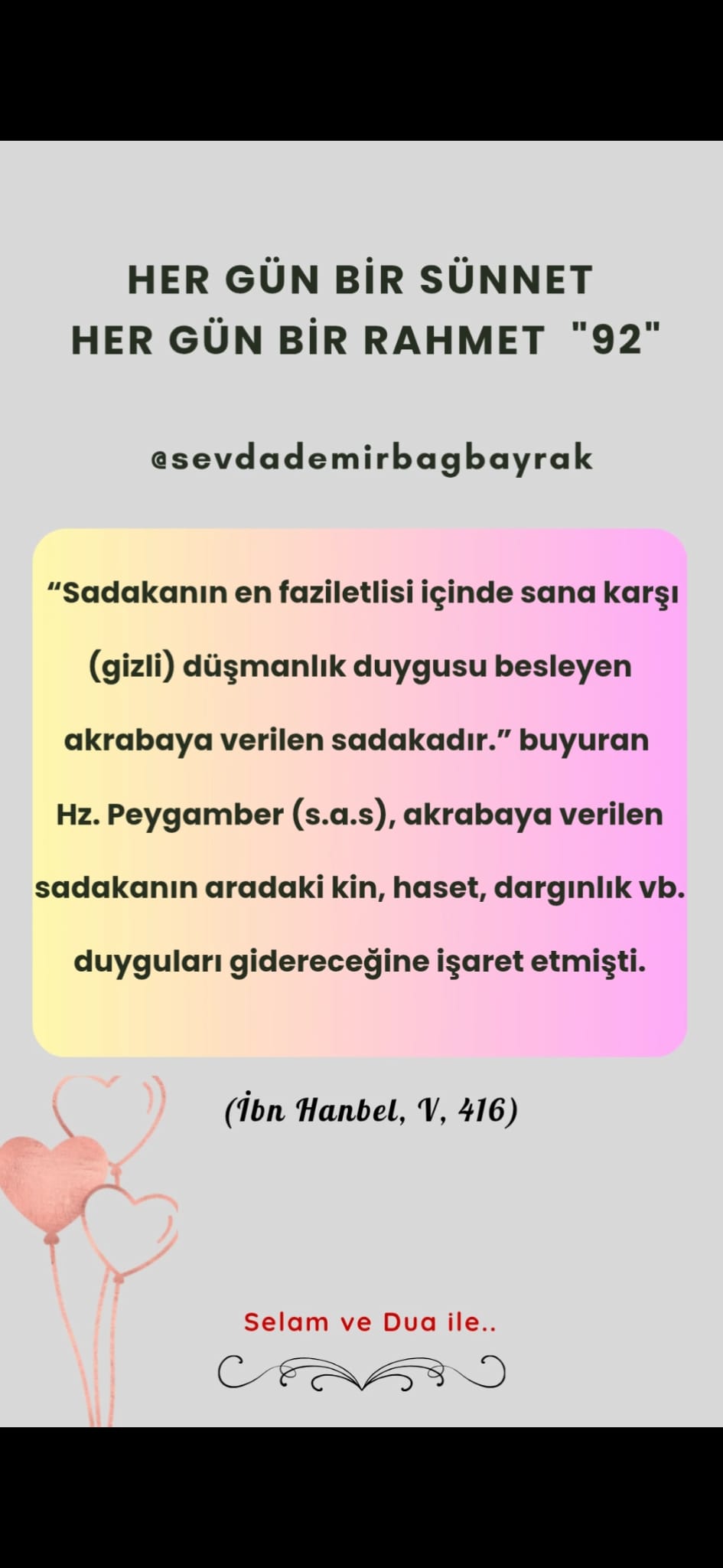 HER GÜN BİR SÜNNET HER GÜN BİR RAHMET 92