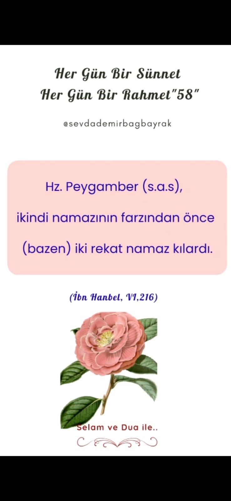 HER GÜN BİR SÜNNET HER GÜN BİR RAHMET 58