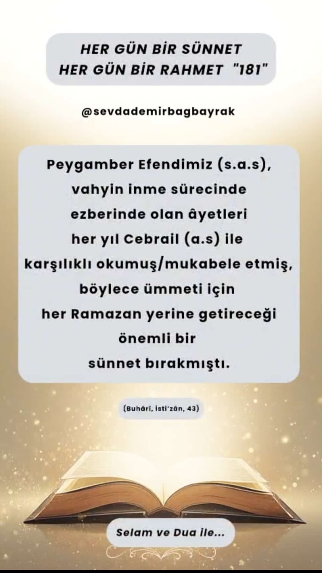 HER GÜN BİR SÜNNET HER GÜN BİR RAHMET 181