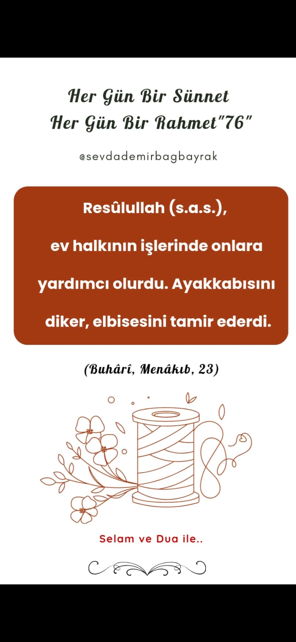 HER GÜN BİR SÜNNET HER GÜN BİR RAHMET 76