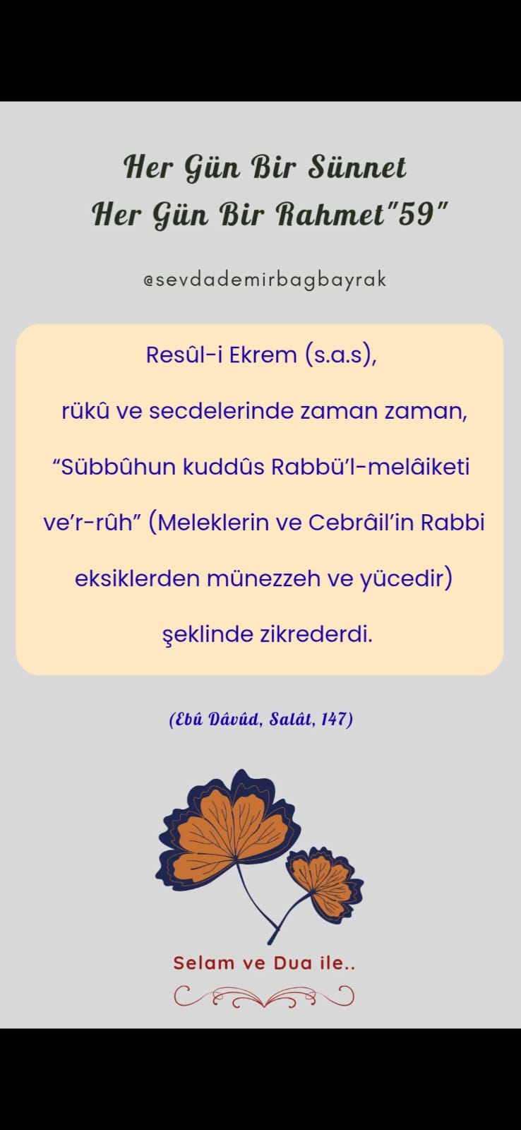 HER GÜN BİR SÜNNET HER GÜN BİR RAHMET 59