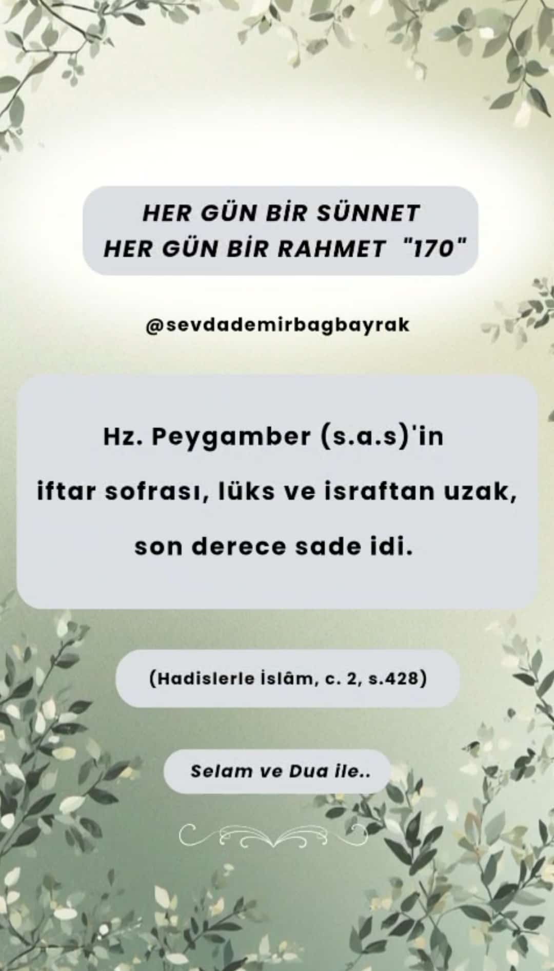 HER GÜN BİR SÜNNET HER GÜN BİR RAHMET 170