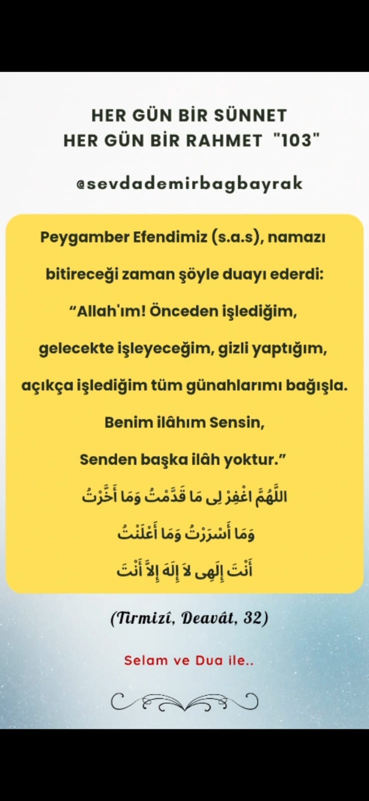 HER GÜN BİR SÜNNET HER GÜN BİR RAHMET 103