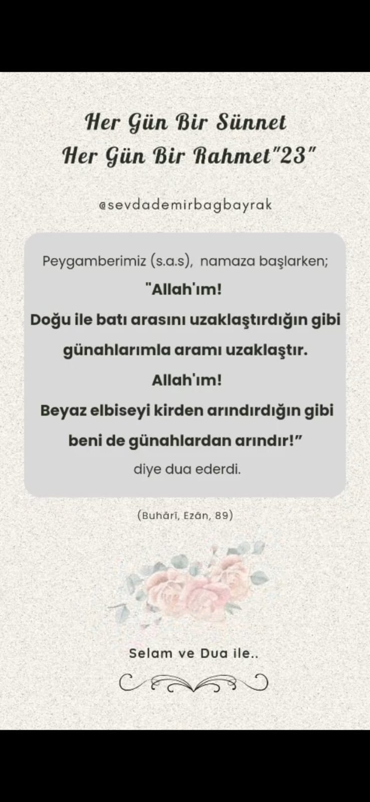 HER GÜN BİR SÜNNET HER GÜN BİR RAHMET 23