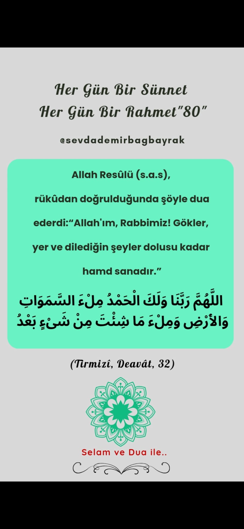 HER GÜN BİR SÜNNET HER GÜN BİR RAHMET 80