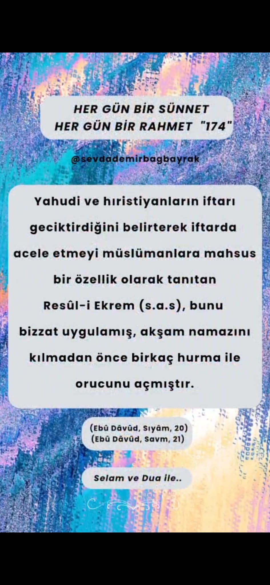 HER GÜN BİR SÜNNET HER GÜN BİR RAHMET 174