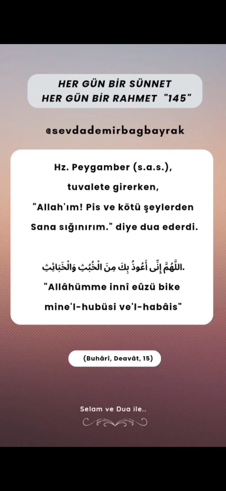 HER GÜN BİR SÜNNET HER GÜN BİR RAHMET 145