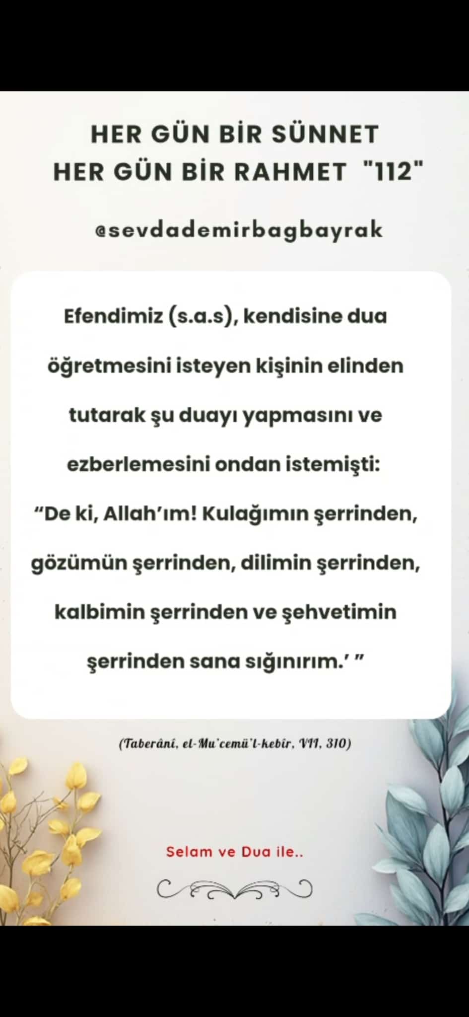 HER GÜN BİR SÜNNET HER GÜN BİR RAHMET 112