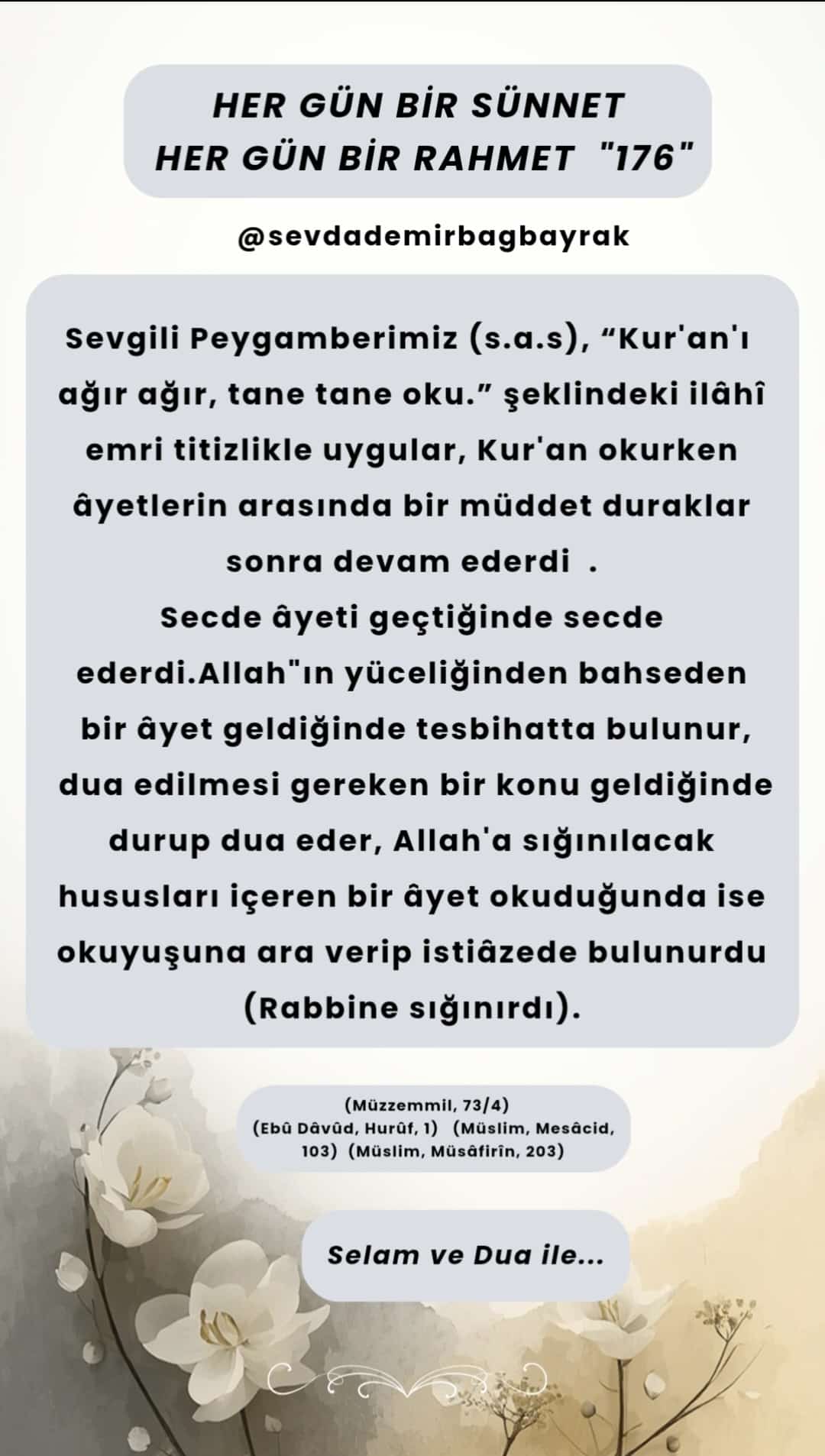 HER GÜN BİR SÜNNET HER GÜN BİR RAHMET 176