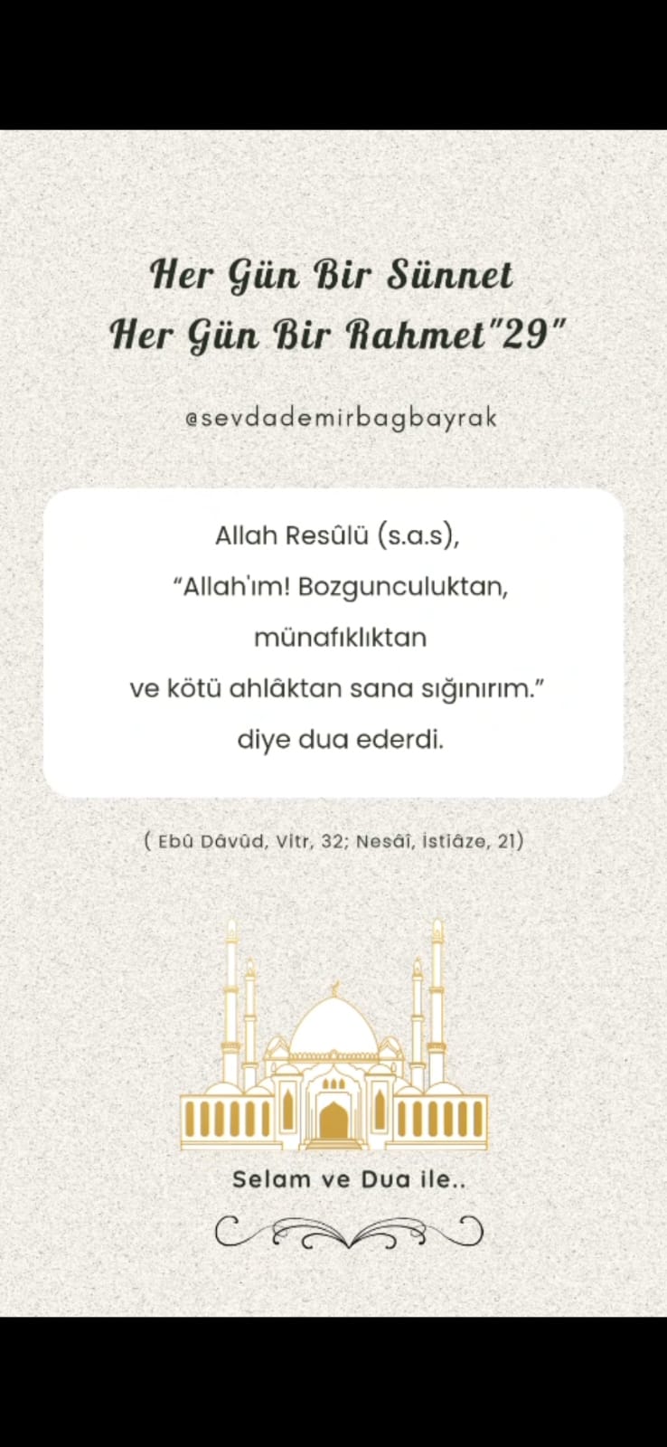HER GÜN BİR SÜNNET HER GÜN BİR RAHMET 29