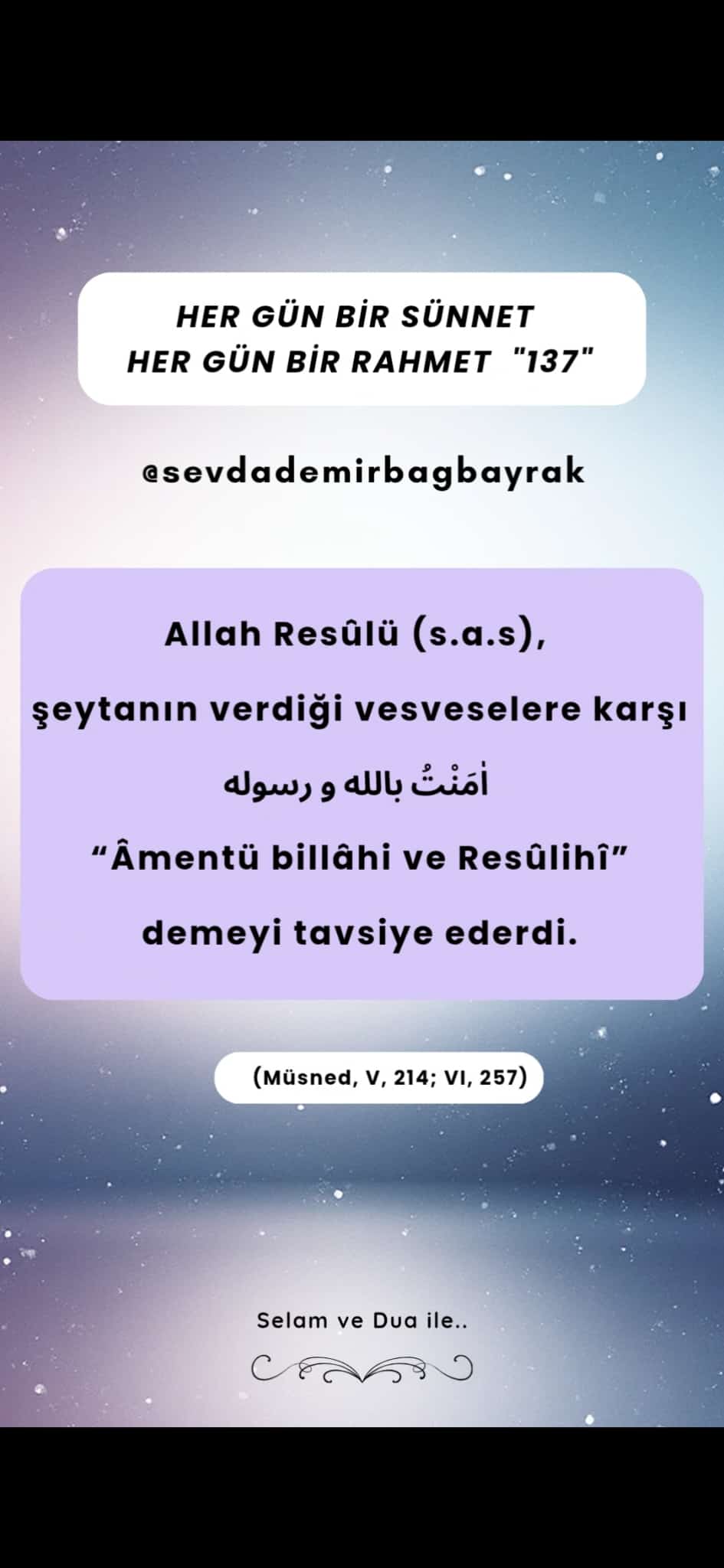 HER GÜN BİR SÜNNET HER GÜN BİR RAHMET 137
