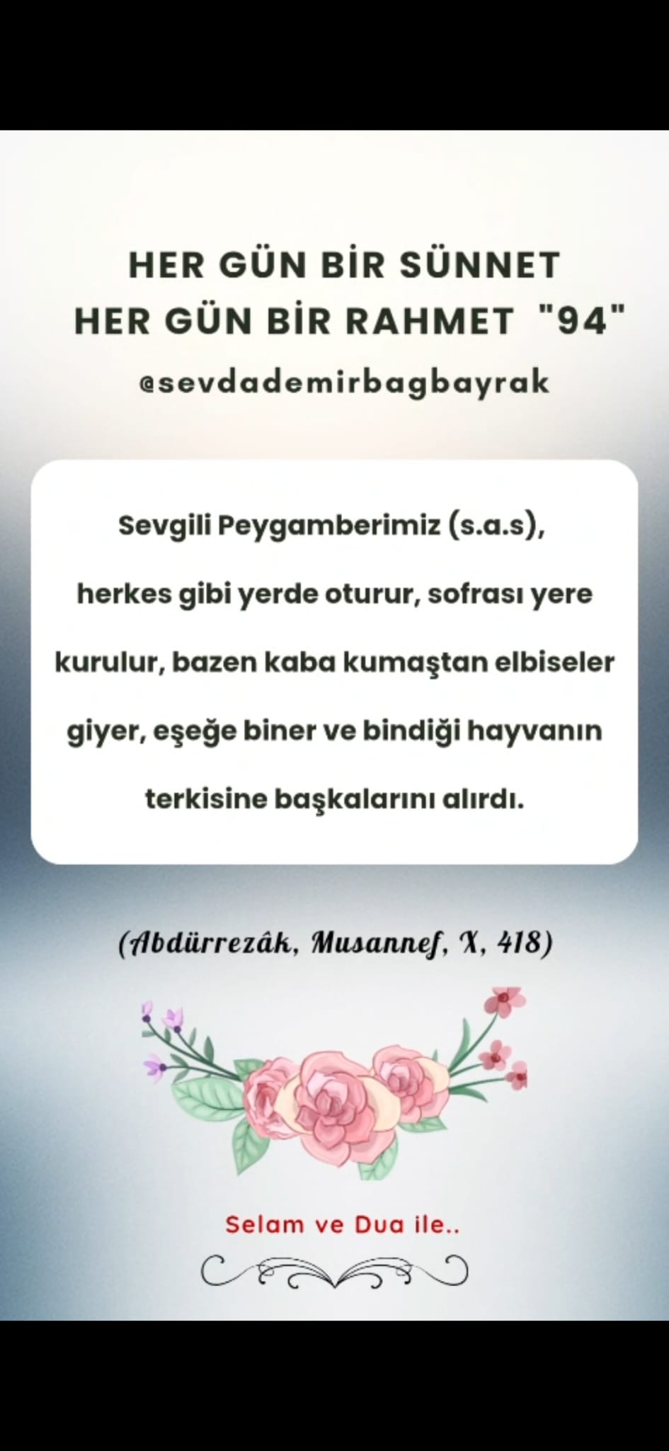 HER GÜN BİR SÜNNET HER GÜN BİR RAHMET 94