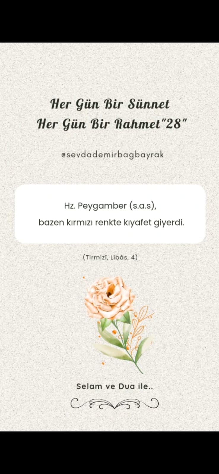 HER GÜN BİR SÜNNET HER GÜN BİR RAHMET 28