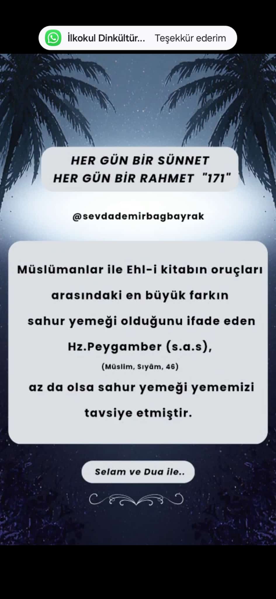 HER GÜN BİR SÜNNET HER GÜN BİR RAHMET 171