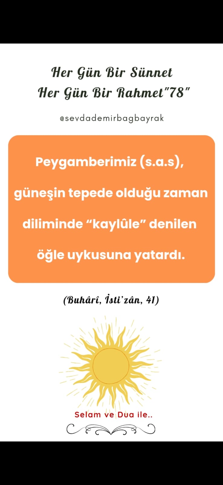 HER GÜN BİR SÜNNET HER GÜN BİR RAHMET 78