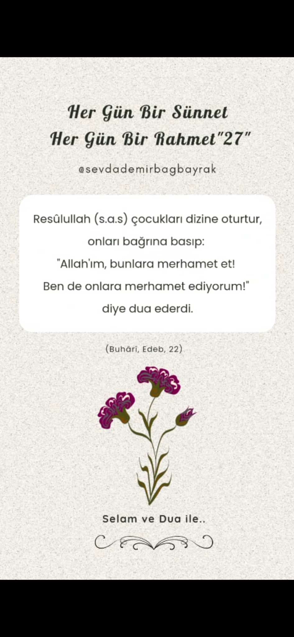 HER GÜN BİR SÜNNET HER GÜN BİR RAHMET 27