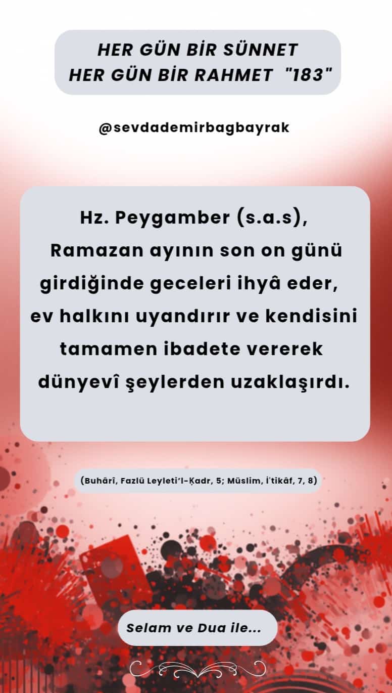HER GÜN BİR SÜNNET HER GÜN BİR RAHMET 183