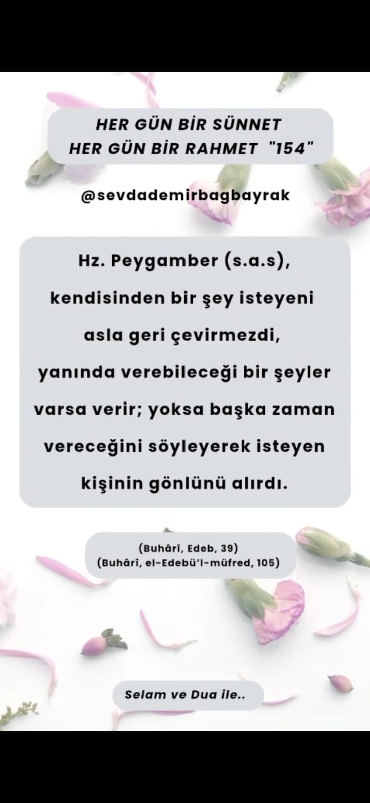 HER GÜN BİR SÜNNET HER GÜN BİR RAHMET 154