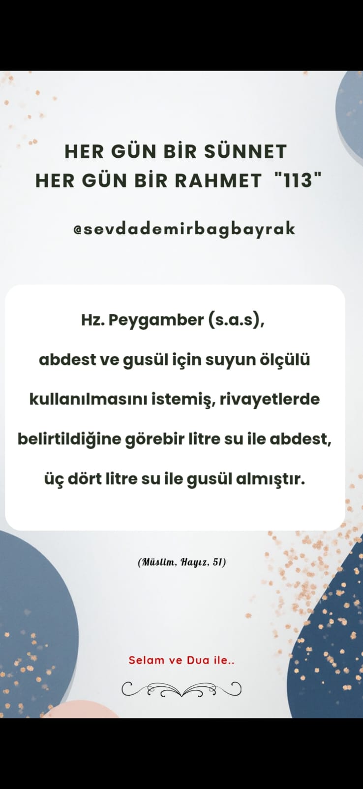 HER GÜN BİR SÜNNET HER GÜN BİR RAHMET 113