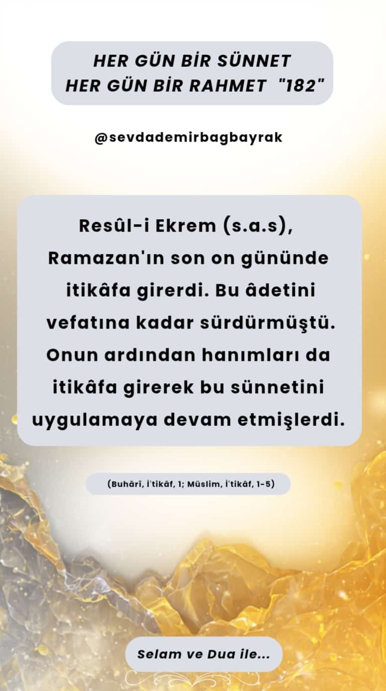 HER GÜN BİR SÜNNET HER GÜN BİR RAHMET 182