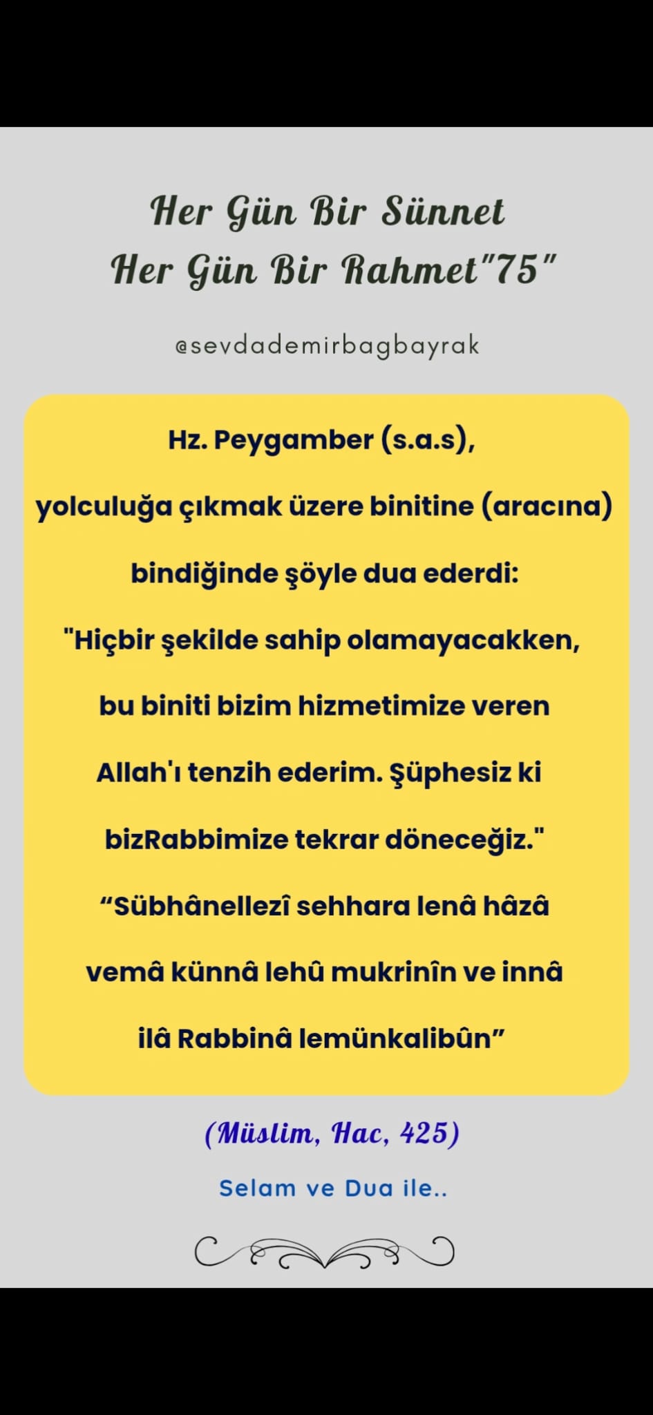 HER GÜN BİR SÜNNET HER GÜN BİR RAHMET 75