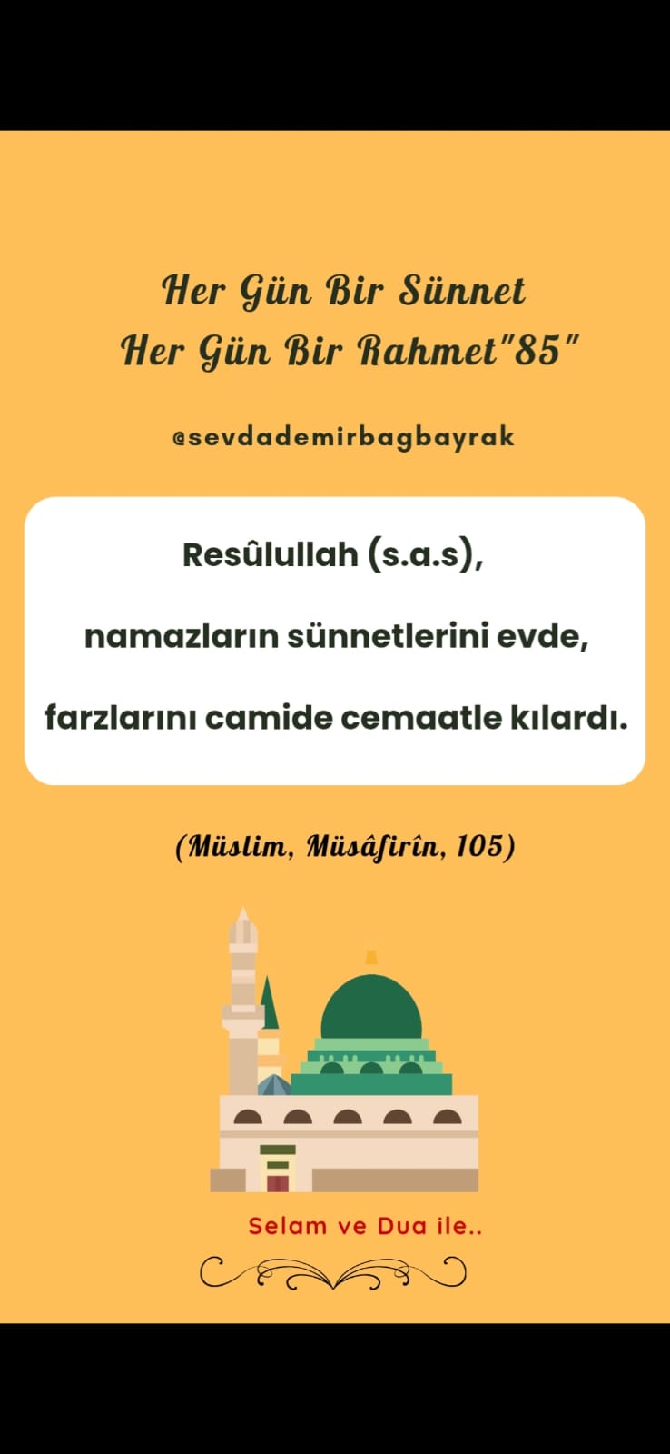 HER GÜN BİR SÜNNET HER GÜN BİR RAHMET 85
