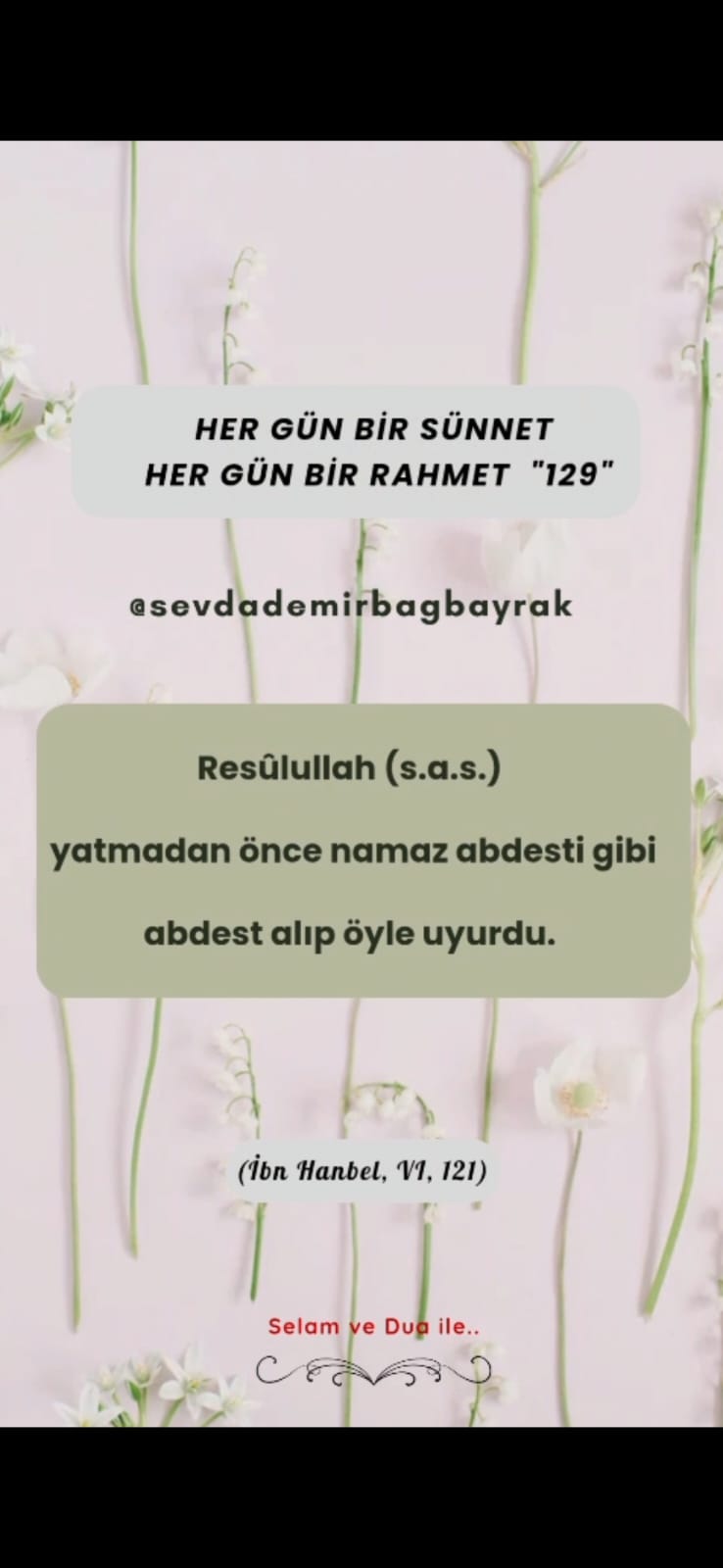 HER GÜN BİR SÜNNET HER GÜN BİR RAHMET 129