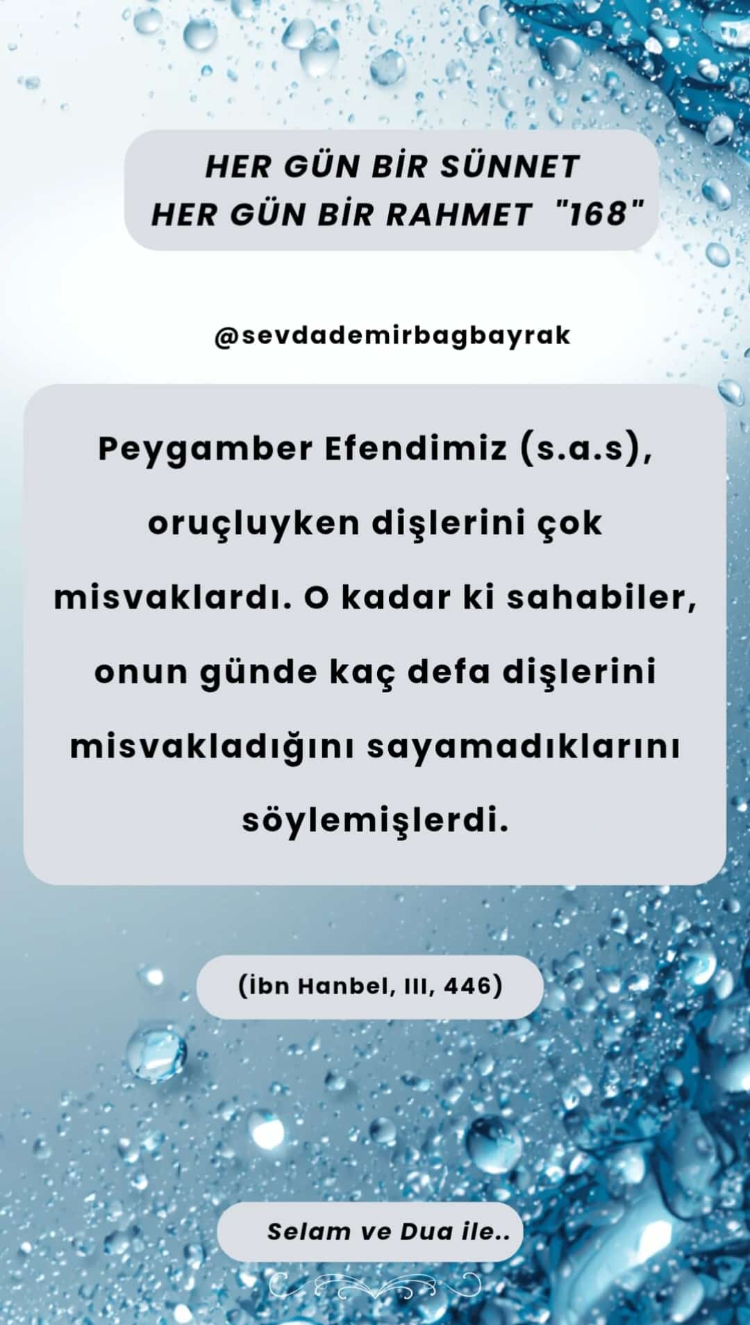HER GÜN BİR SÜNNET HER GÜN BİR RAHMET 168