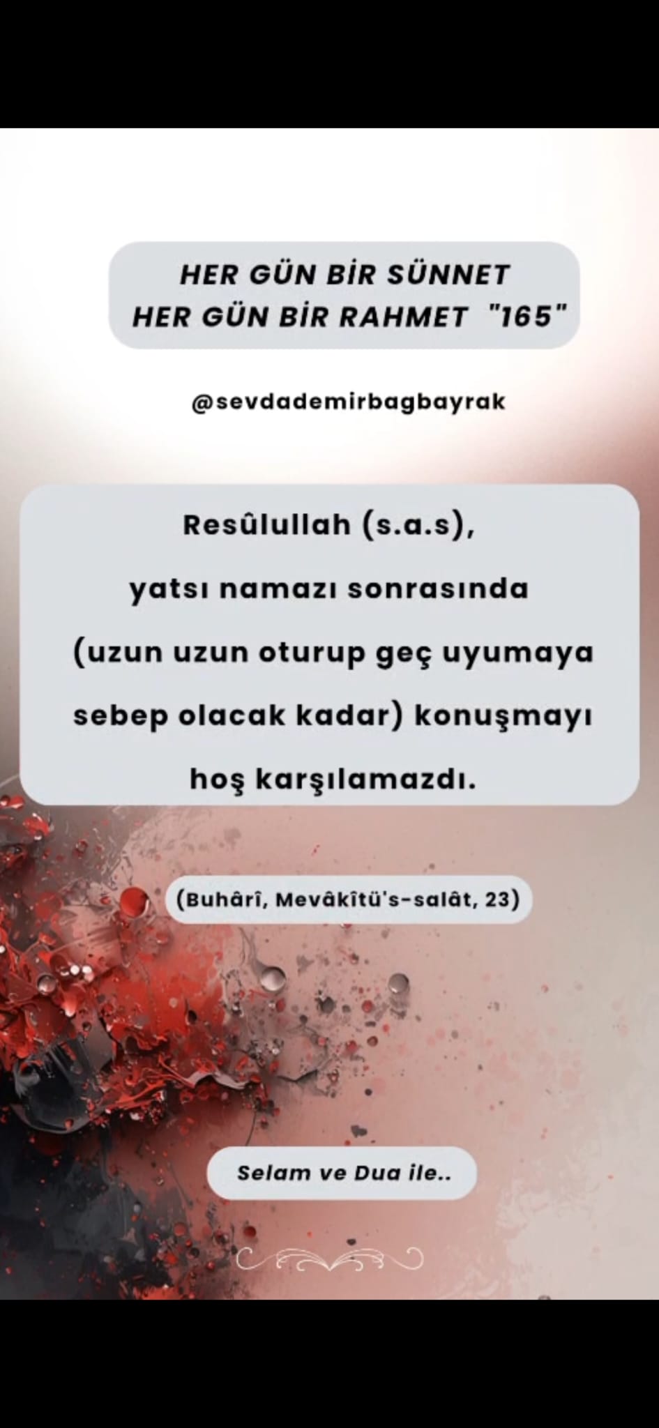 HER GÜN BİR SÜNNET HER GÜN BİR RAHMET 165