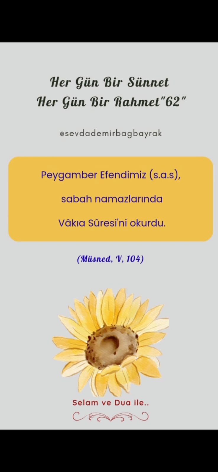 HER GÜN BİR SÜNNET HER GÜN BİR RAHMET 62