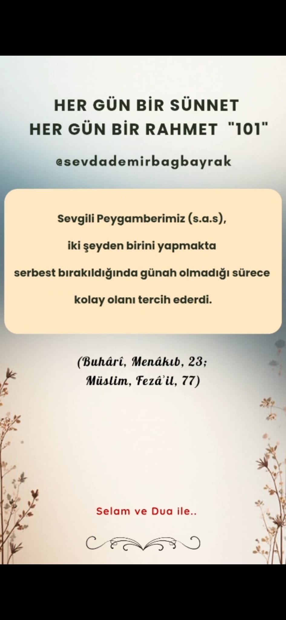 HER GÜN BİR SÜNNET HER GÜN BİR RAHMET 101
