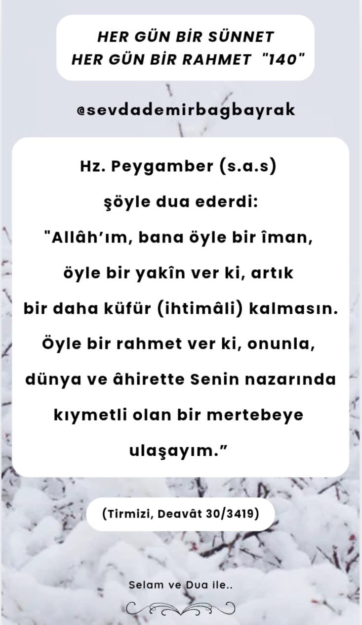 HER GÜN BİR SÜNNET HER GÜN BİR RAHMET 140 bu