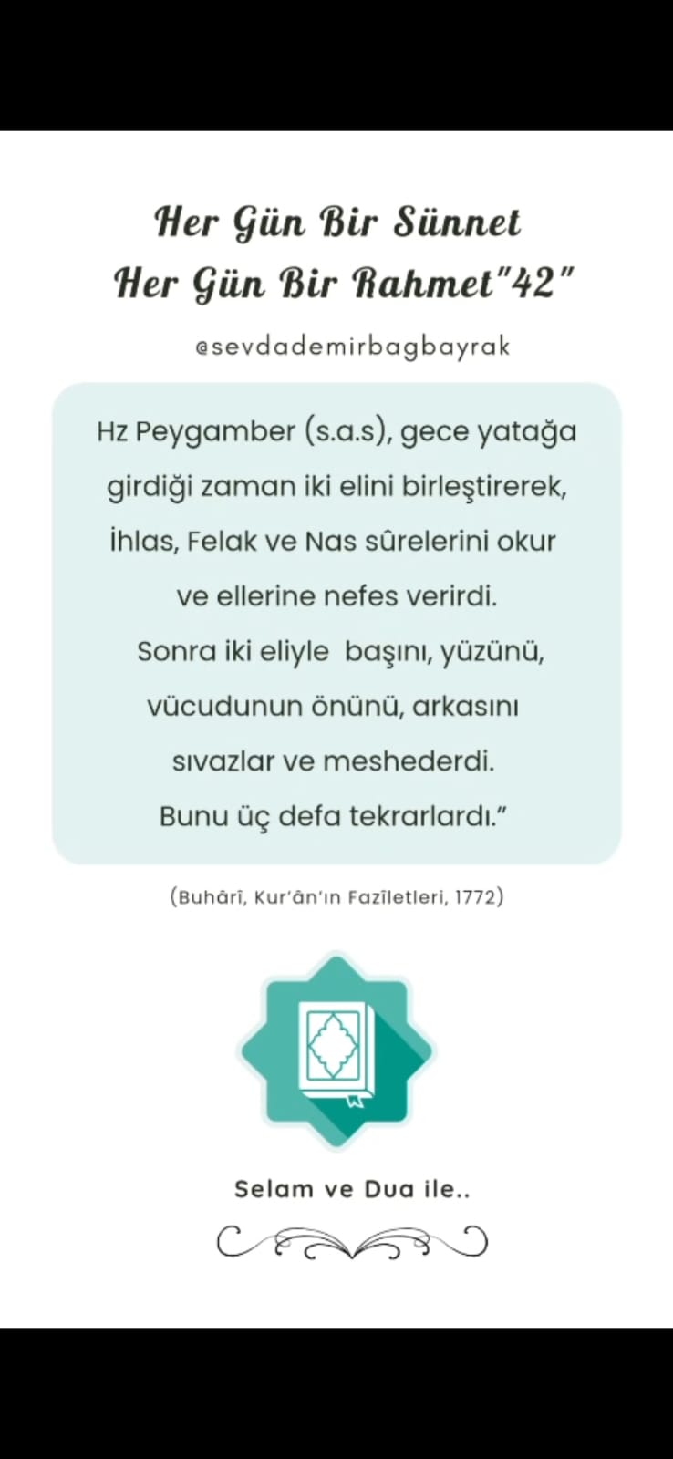 HER GÜN BİR SÜNNET HER GÜN BİR RAHMET 42 ki