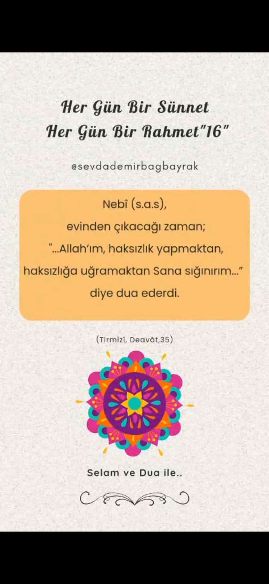 HER GÜN BİR SÜNNET HER GÜN BİR RAHMET 16