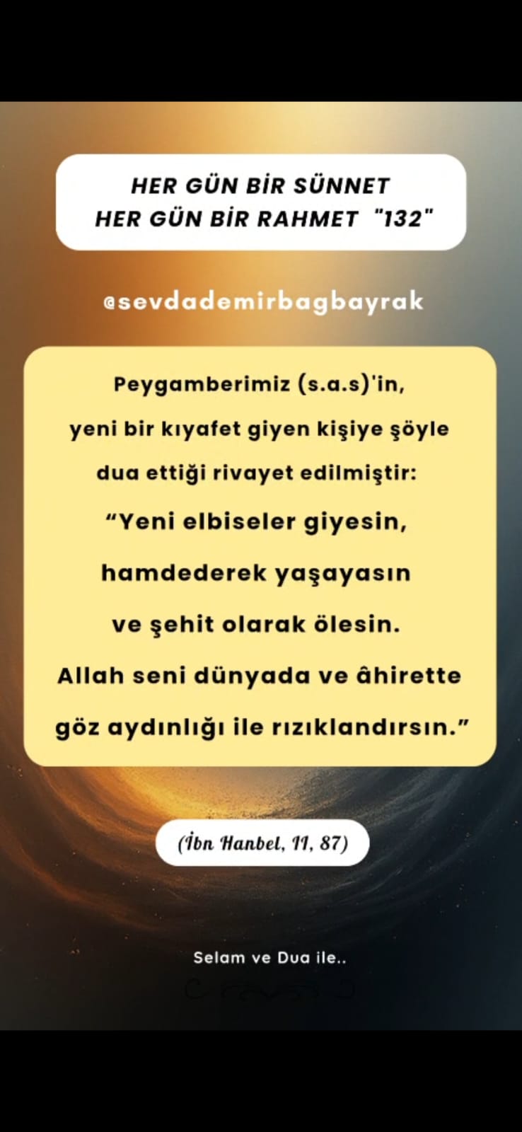 HER GÜN BİR SÜNNET HER GÜN BİR RAHMET 132 bu