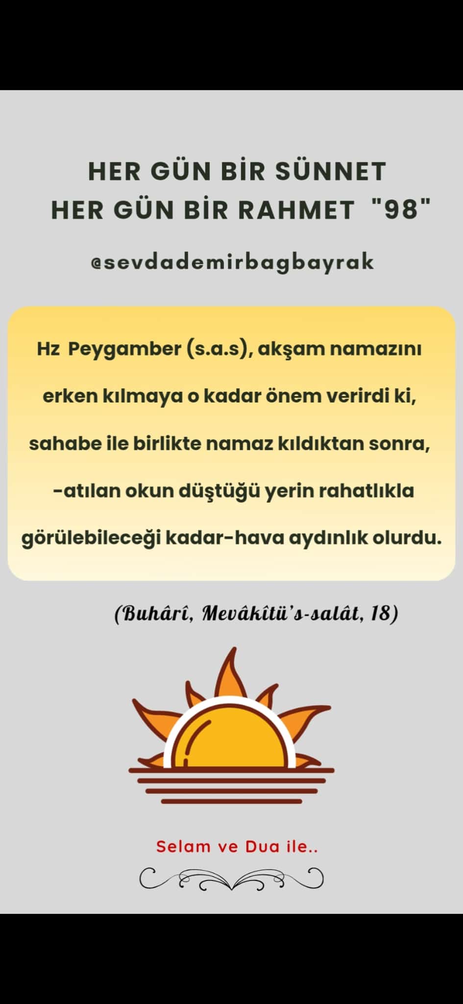 HER GÜN BİR SÜNNET HER GÜN BİR RAHMET 98
