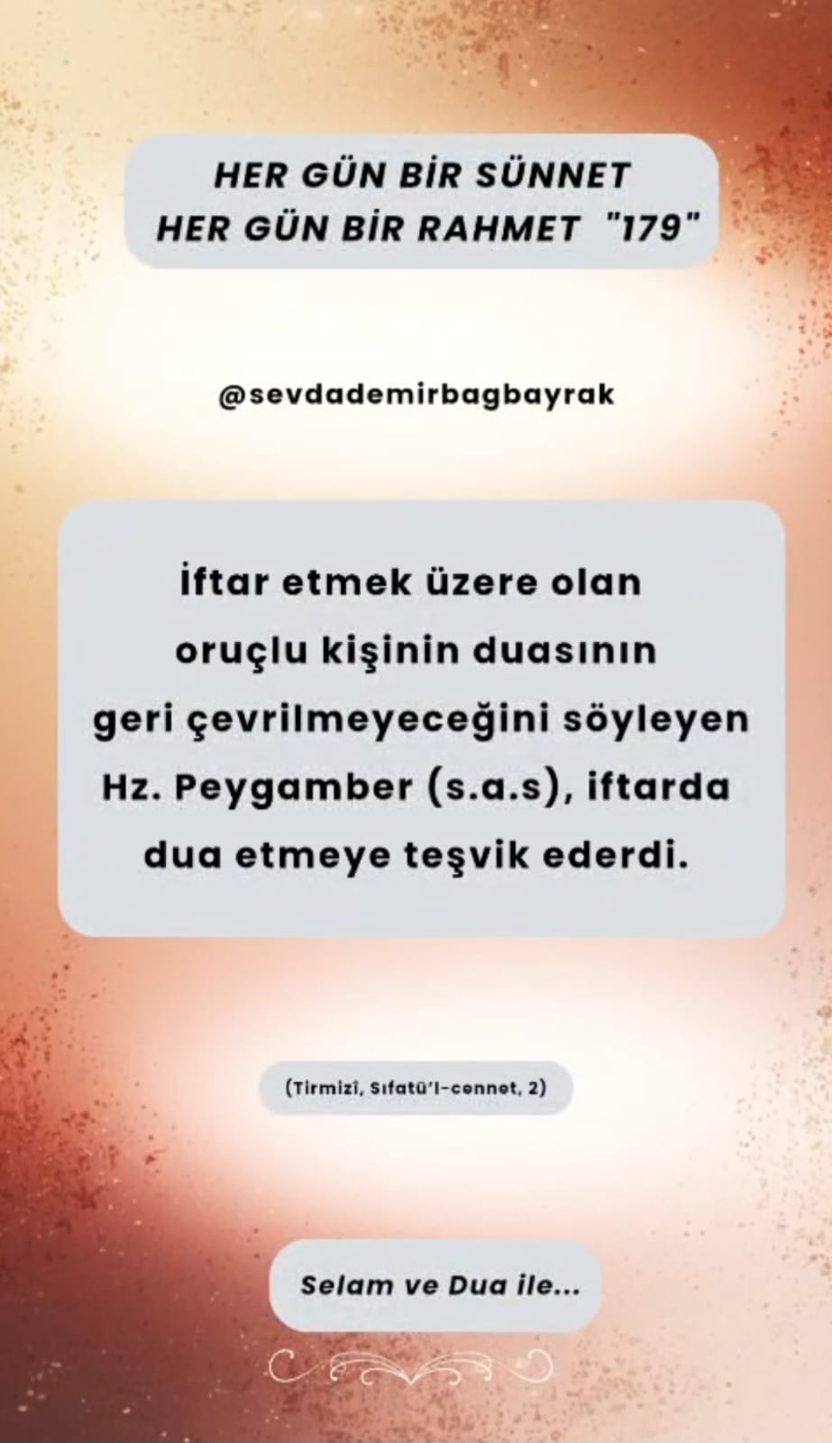 HER GÜN BİR SÜNNET HER GÜN BİR RAHMET 179