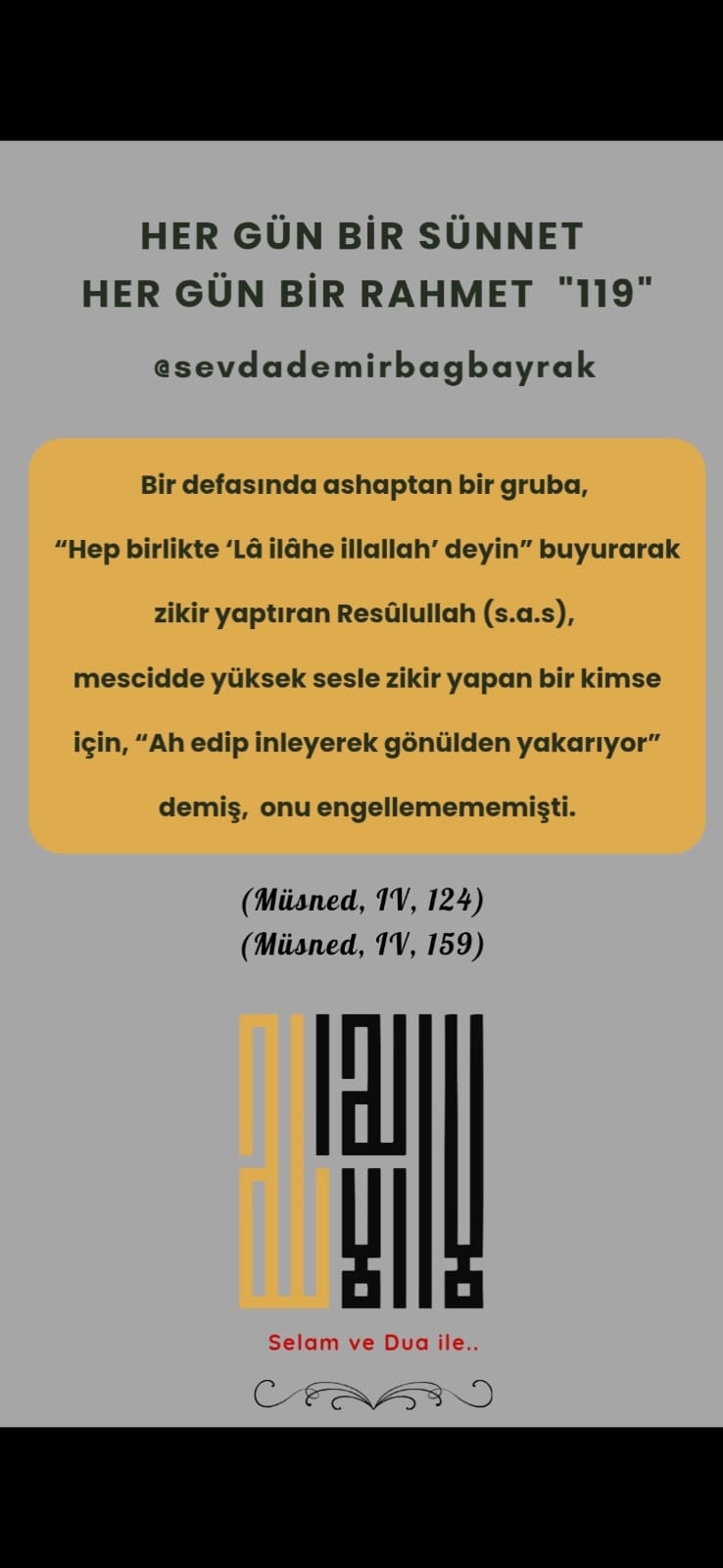 HER GÜN BİR SÜNNET HER GÜN BİR RAHMET 119