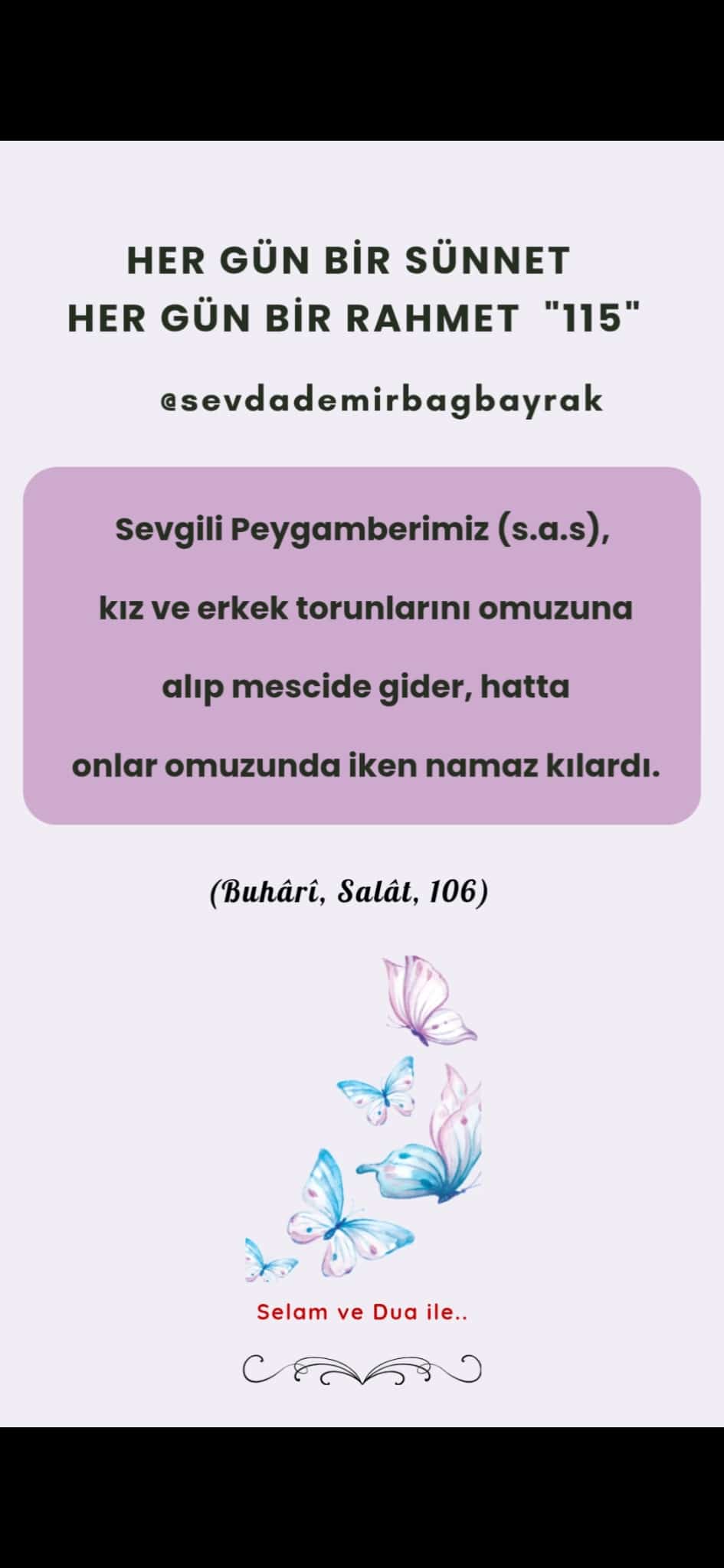 HER GÜN BİR SÜNNET HER GÜN BİR RAHMET 115