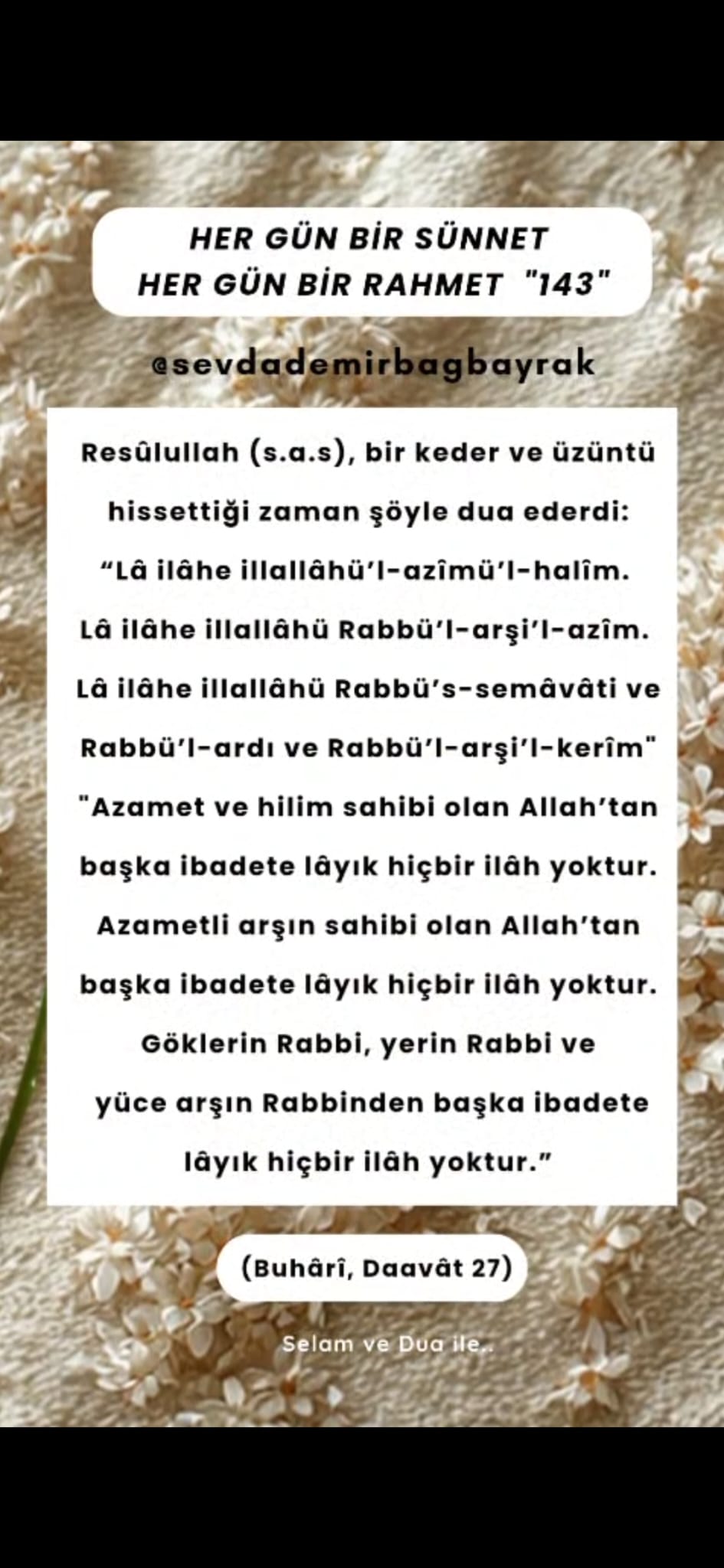 HER GÜN BİR SÜNNET HER GÜN BİR RAHMET 143