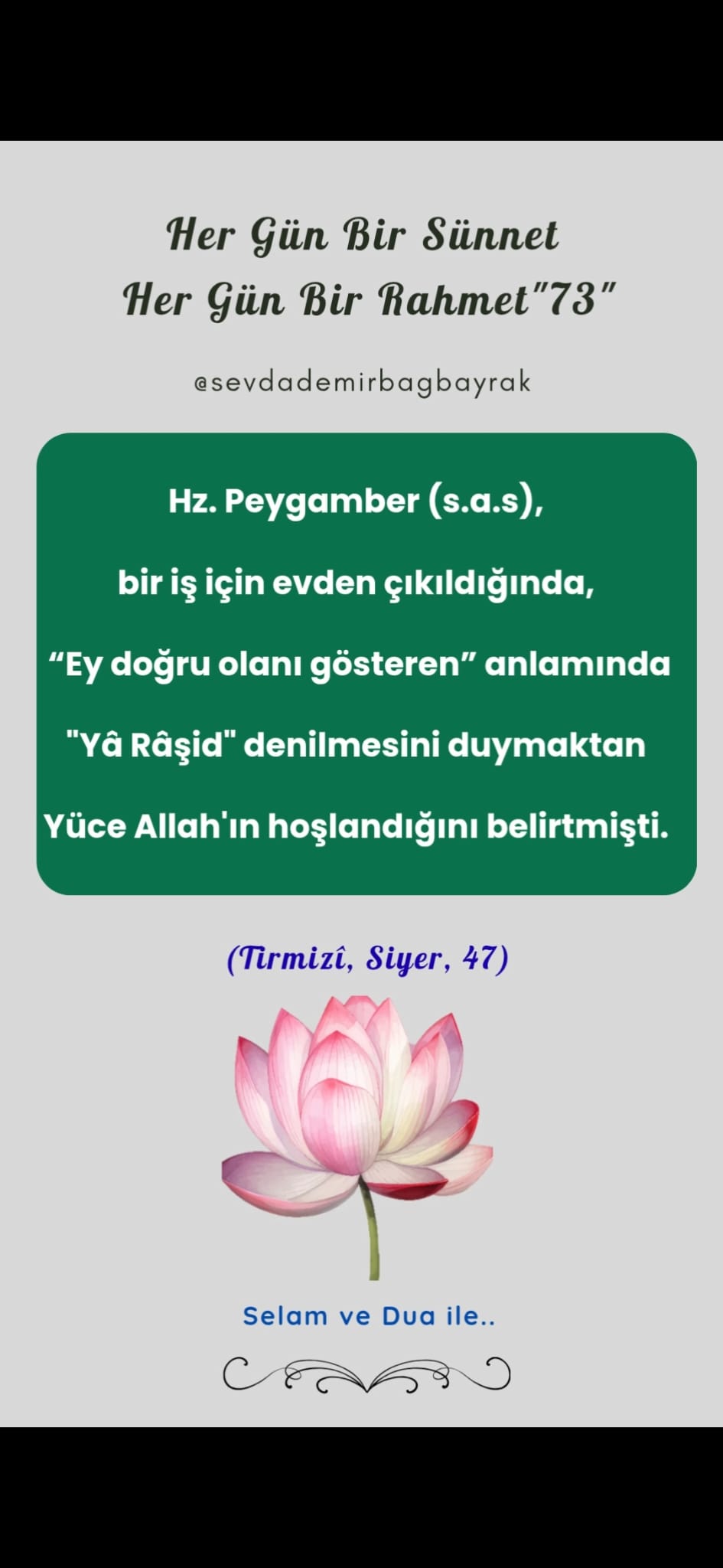 HER GÜN BİR SÜNNET HER GÜN BİR RAHMET 73