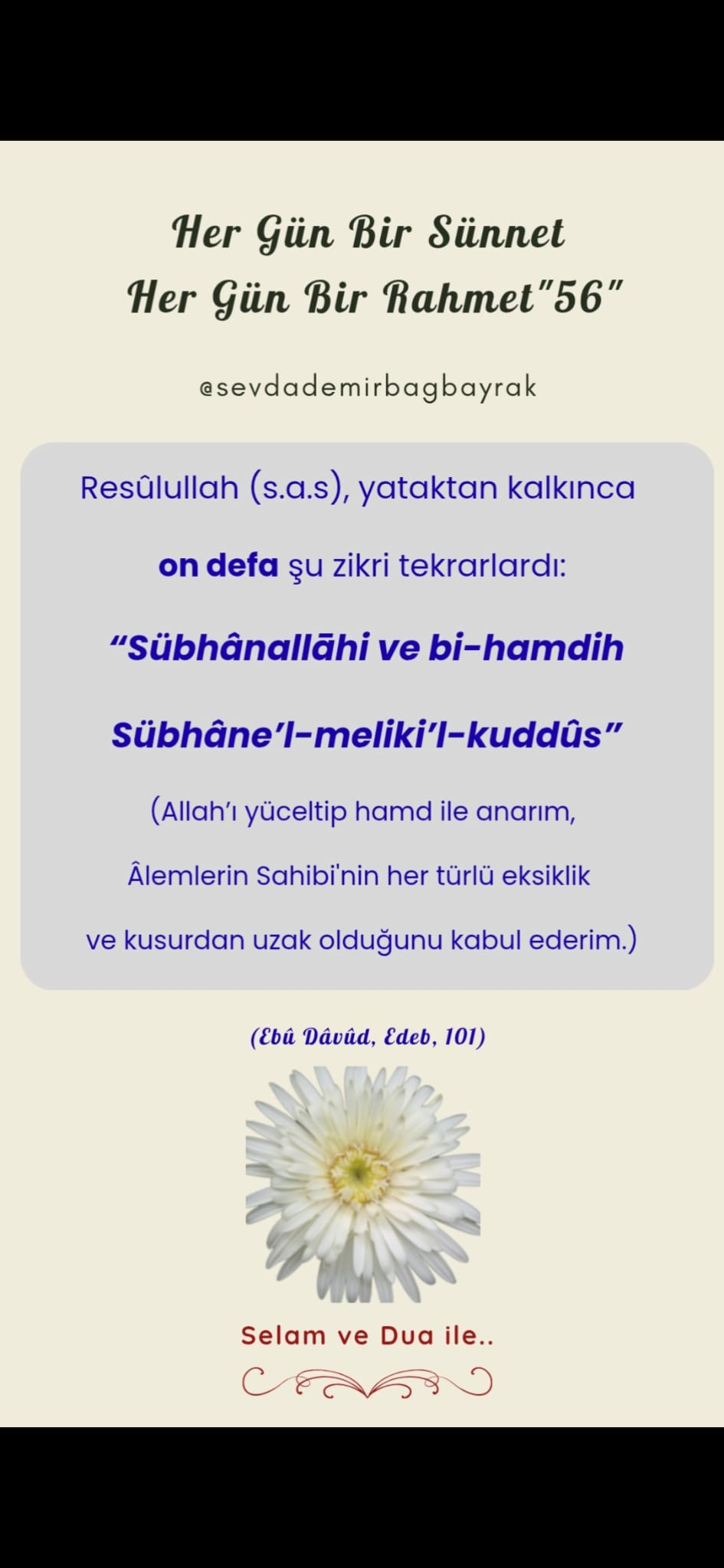 HER GÜN BİR SÜNNET HER GÜN BİR RAHMET 56